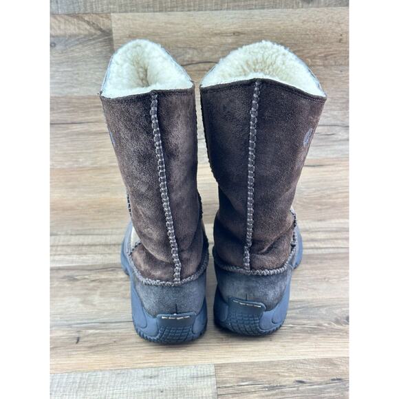 Womens MERRELL Encore Stitch High Espresso Suede Shearling Lined Boots S… - Picture 7 of 8